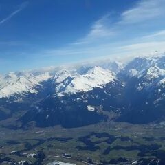 Flugwegposition um 14:39:32: Aufgenommen in der Nähe von Gemeinde Jochberg, 6373 Jochberg, Österreich in 3062 Meter
